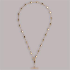 Whistles Beaded T Bar Necklace